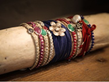 Bracelets argent - Gris Piedra, bijouterie artisanale Lourmarin